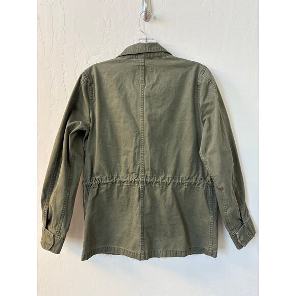 Madewell Sz S‎ Surplus Jacket Olive Green Army Utility Cinch Waist Oversized - Picture 11 of 11
